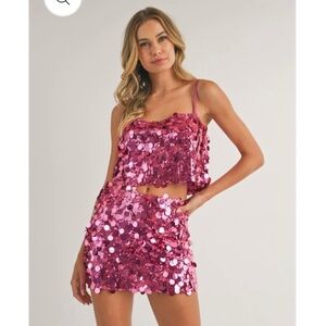 Eureka Disco Fever Sequin top and skirt